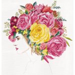 Flowers In Her Hair Counted Cross Stitch Kit (image for) Flowers In Her Hair Counted Cross Stitch Kit